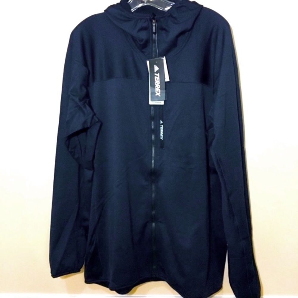 🆕 Adidas Men's Hooded Fleece Jacket - Picture 4 of 9